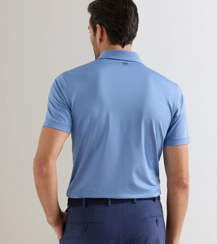Peter Millar Crown Crafted Treble Performance Jersey Polo: Dusk Blue