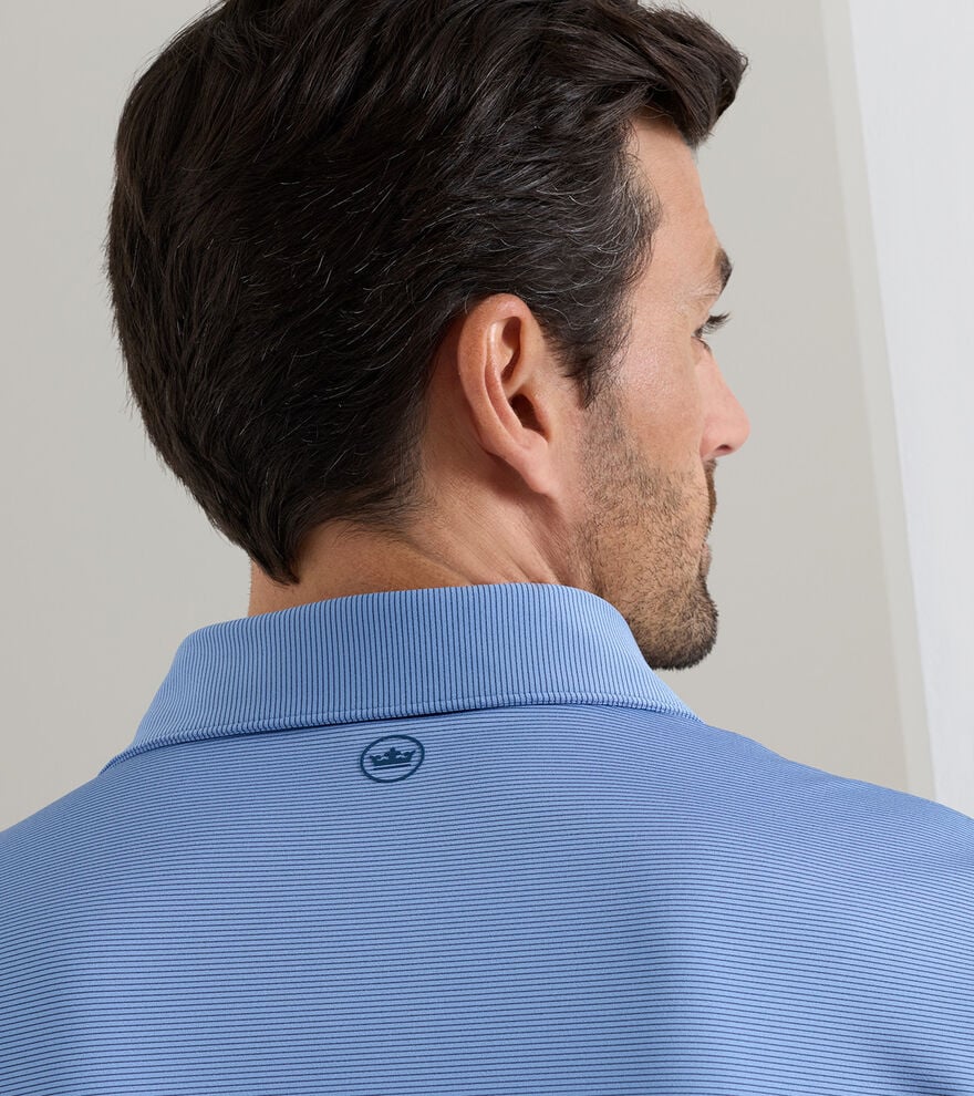 Peter Millar Crown Crafted Treble Performance Jersey Polo: Dusk Blue