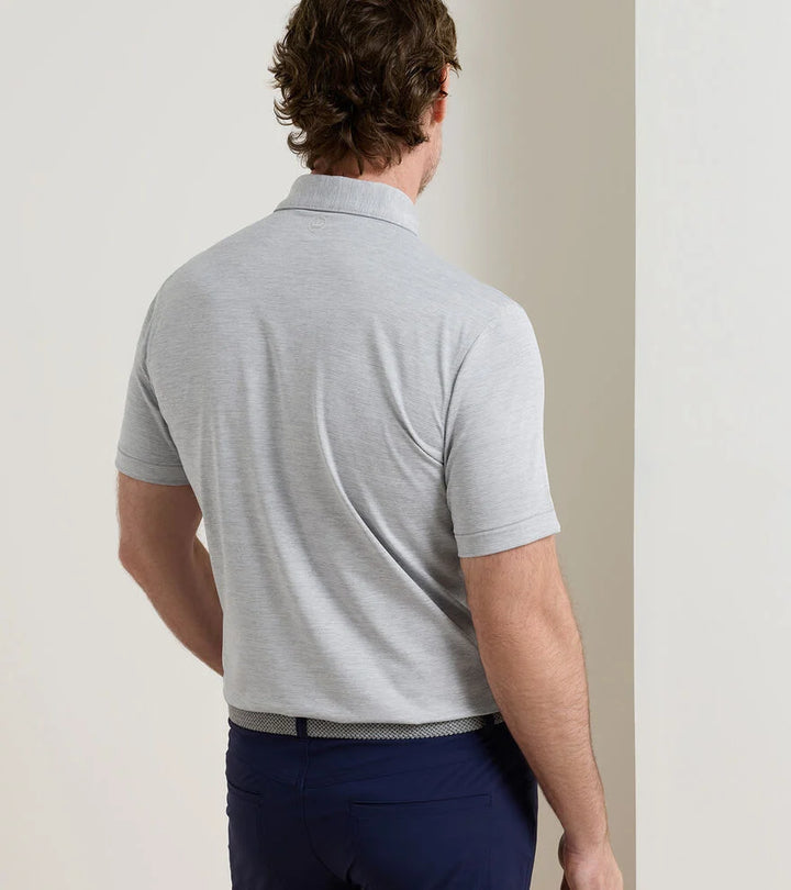 Peter Millar Crown Crafted Treble Performance Jersey Polo: Gale Grey