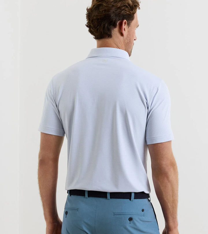 Peter Millar Crown Crafted Treble Performance Jersey Polo: White