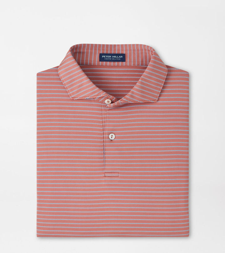 Peter Millar Crown Crafted Keynote Performance Jersey Polo: Faded Scarlet