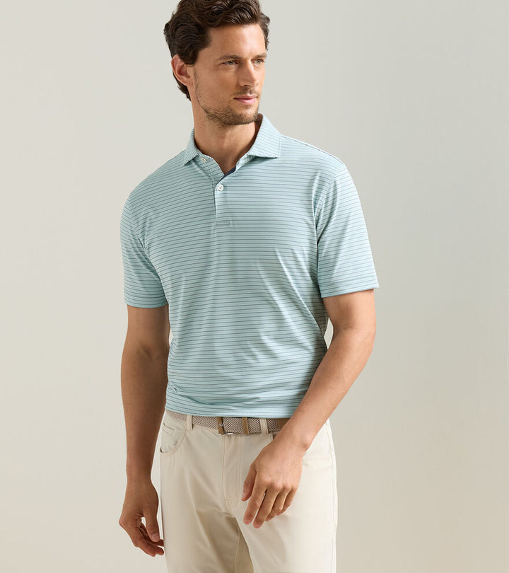 Peter Millar Crown Crafted Keynote Performance Jersey Polo: Light Willow