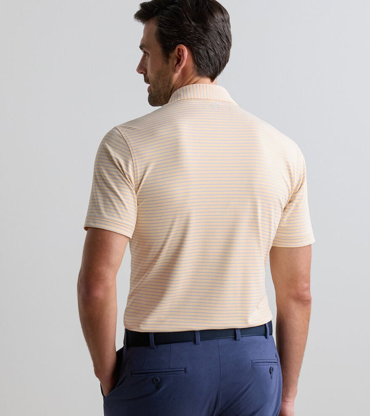 Peter Millar Crown Crafted Keynote Performance Jersey Polo: Light Orange Sorbet