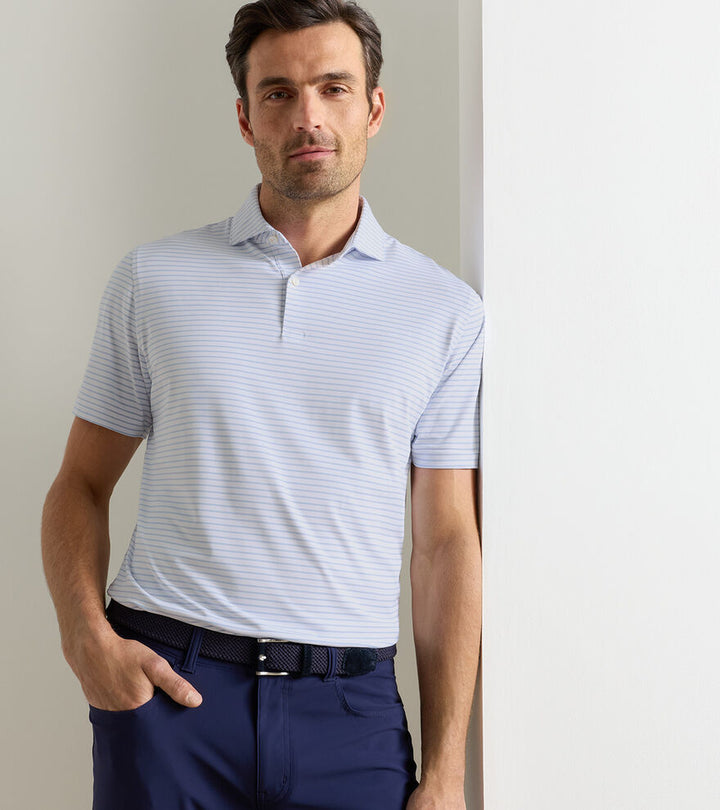 Peter Millar Crown Crafted Keynote Performance Jersey Polo: White