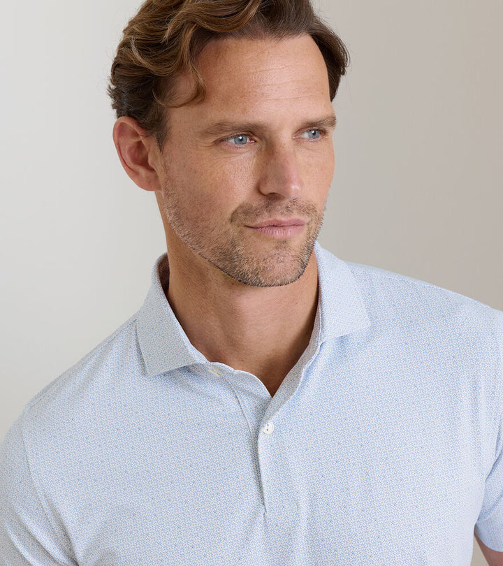 Peter Millar Crown Crafted Alder Performance Jersey Polo: White