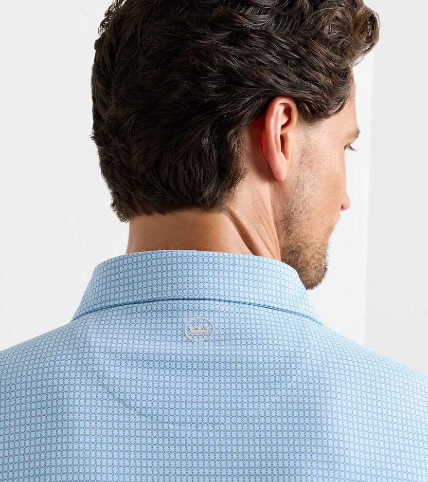 Peter Millar Crown Crafted Ponte Performance Jersey Polo: Blue Frost