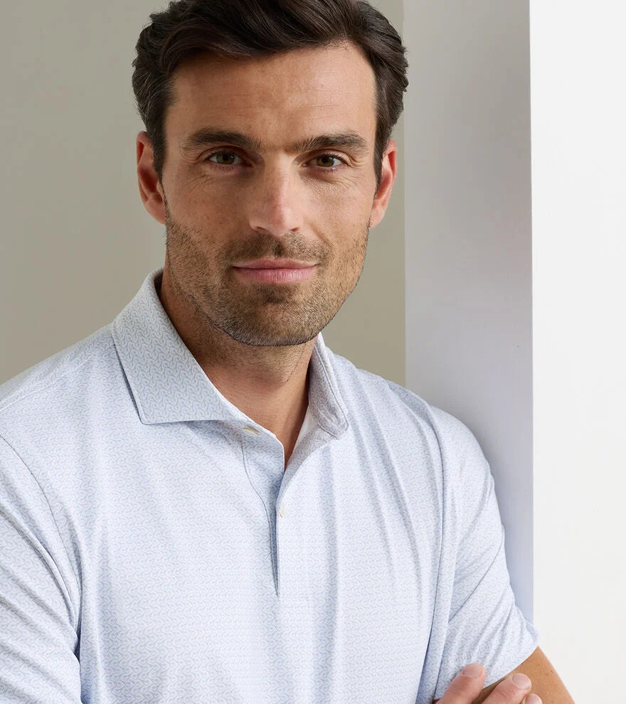 Peter Millar Crown Crafted Briar Performance Jersey Polo: White