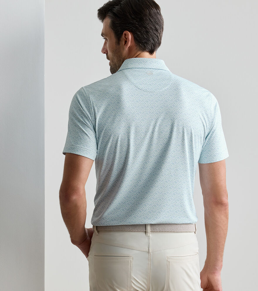 Peter Millar Crown Crafted Wood Fired Performance Jersey Polo: White
