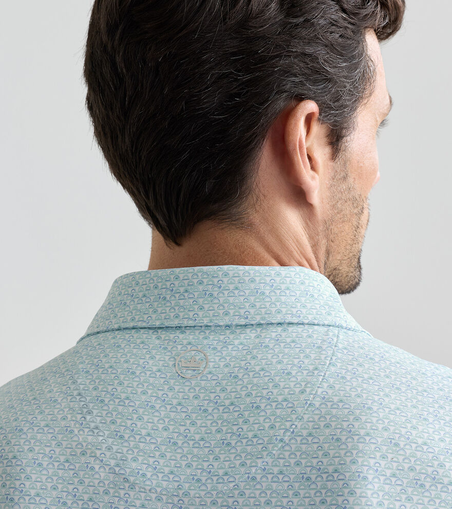Peter Millar Crown Crafted Wood Fired Performance Jersey Polo: White