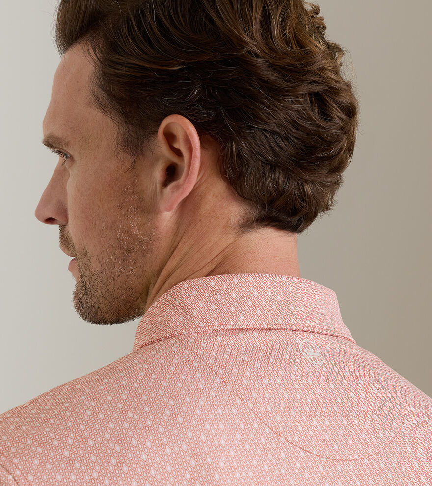 Peter Millar Crown Crafted Casablanca Performance Jersey Polo: Faded Scarlet