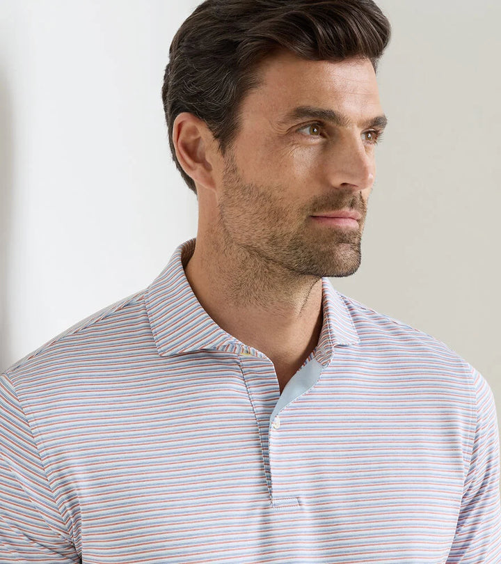 Peter Millar Crown Crafted Alda Performance Jersey Polo: Blue Frost