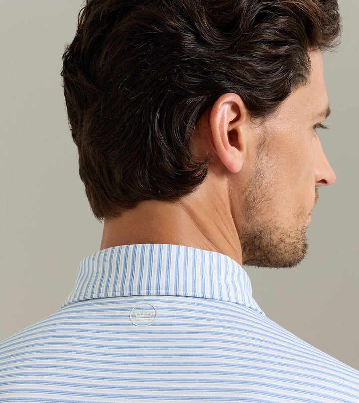 Peter Millar Crown Crafted Alda Performance Jersey Polo: Iris Mist