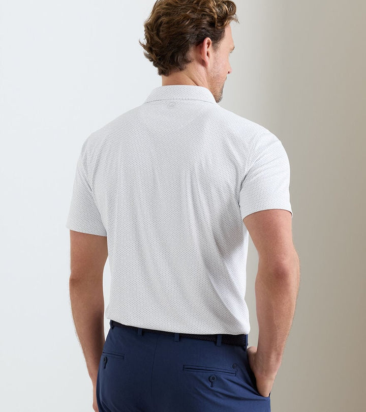 Peter Millar Crown Crafted Fermata Performance Jersey Polo: White