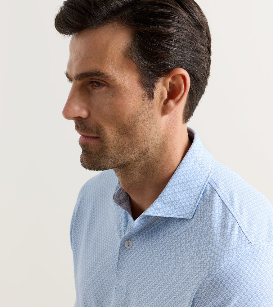 Peter Millar Crown Crafted Mayfield Performance Jersey Polo: Iris Mist