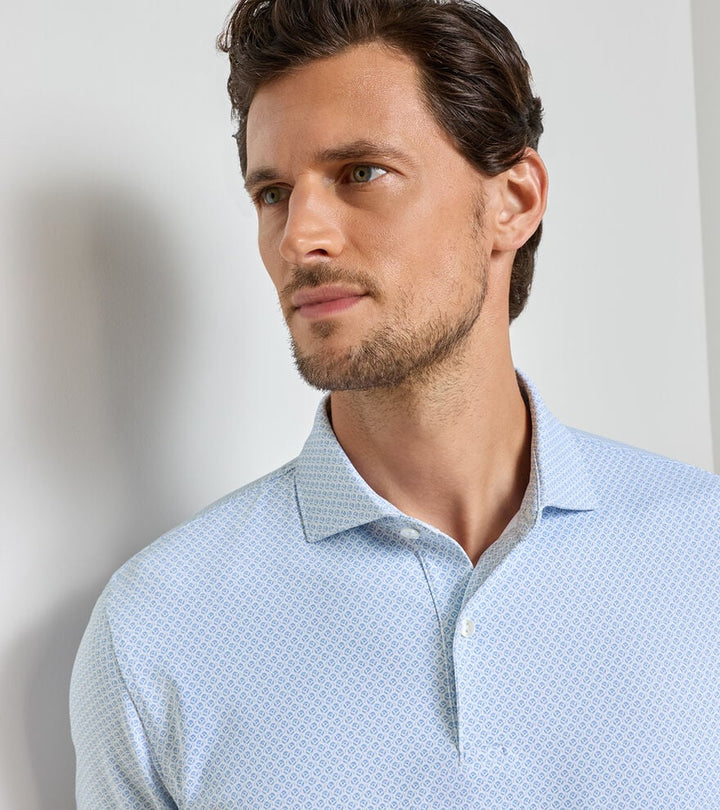 Peter Millar Crown Crafted Mayfield Performance Jersey Polo: White
