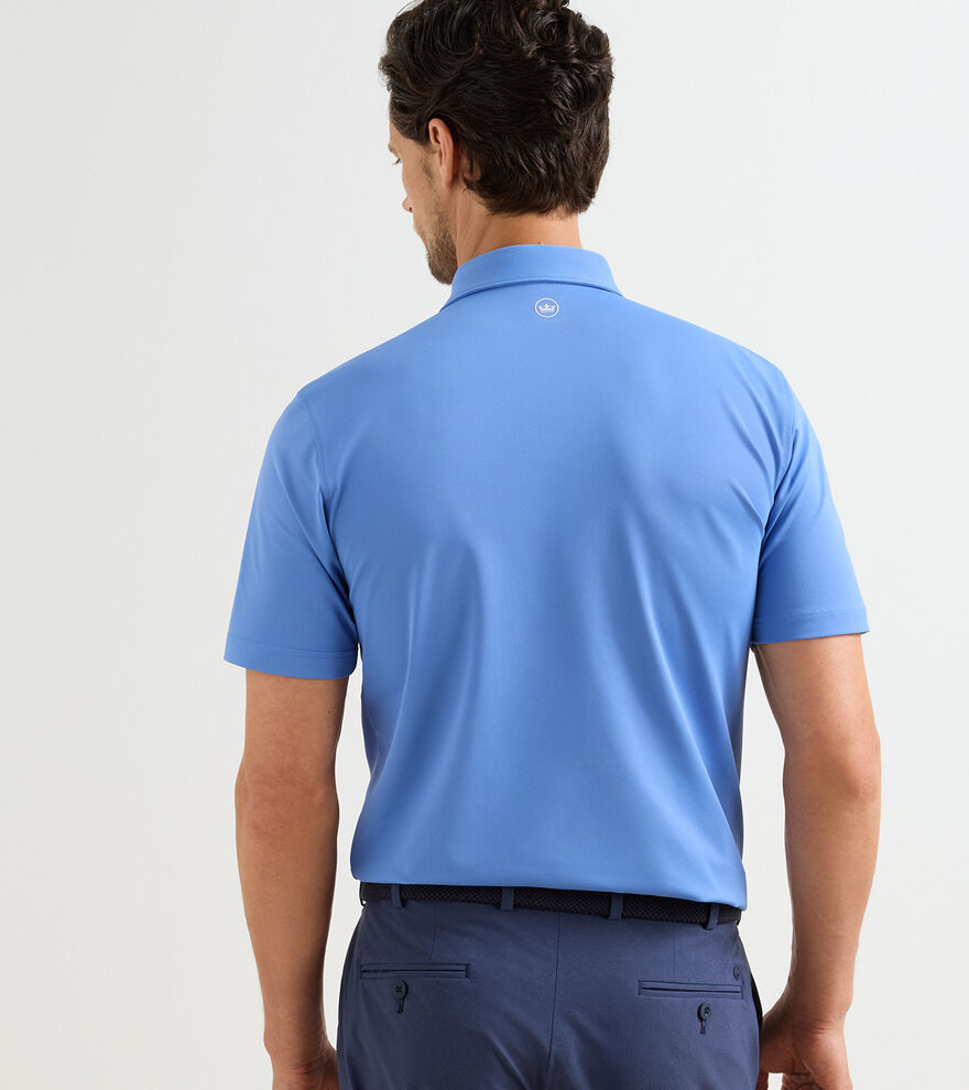 Peter Millar Soul Performance Mesh Polo: Dusk Blue