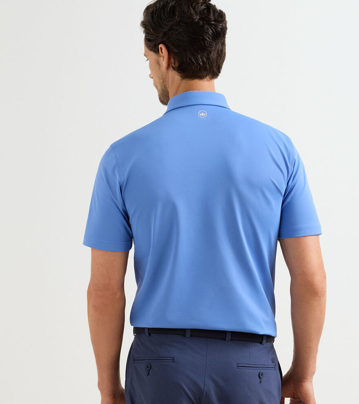 Peter Millar Soul Performance Mesh Polo: Dusk Blue