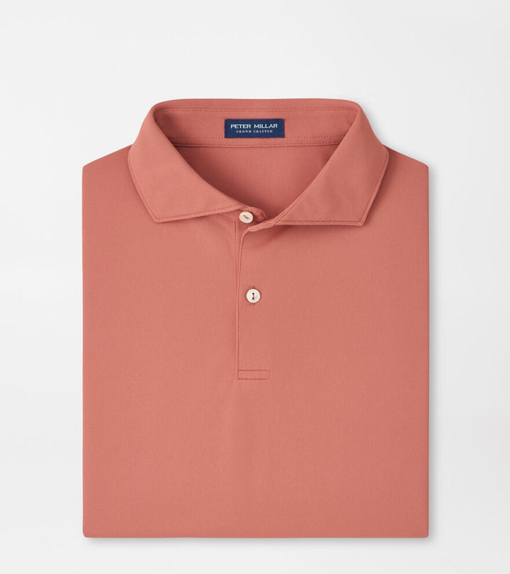 Peter Millar Soul Performance Mesh Polo: Faded Scarlet