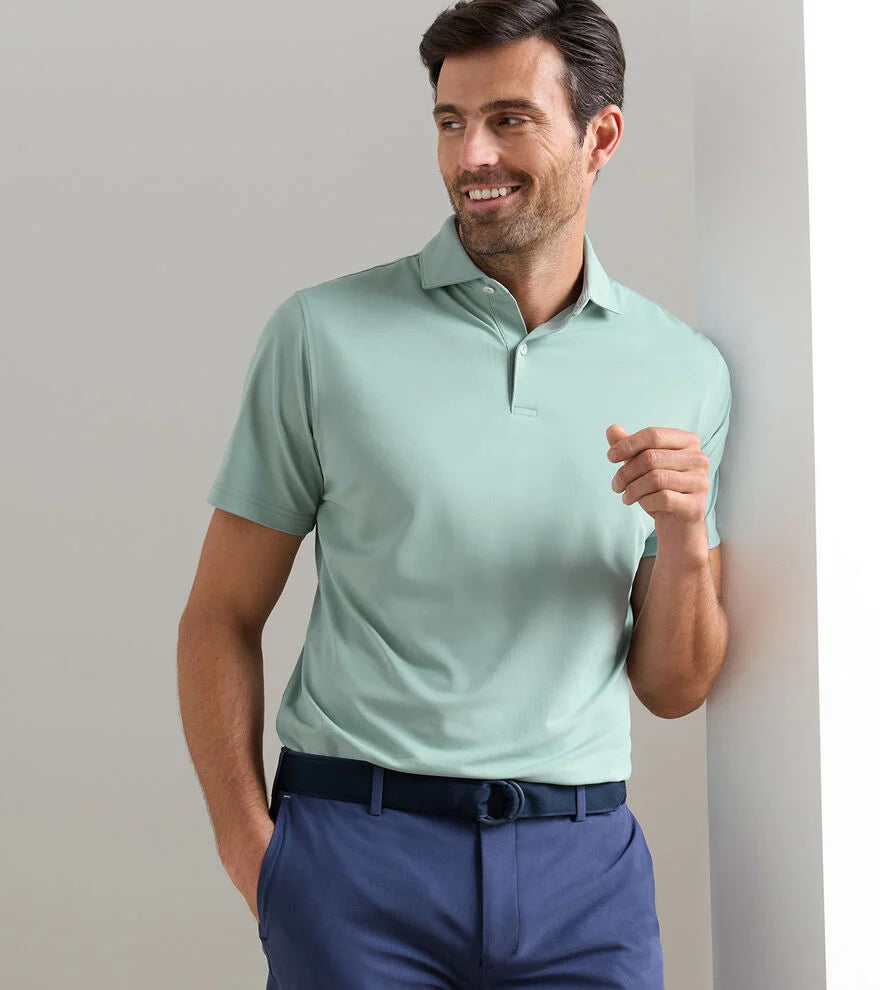 Peter Millar Soul Performance Mesh Polo: Light Willow