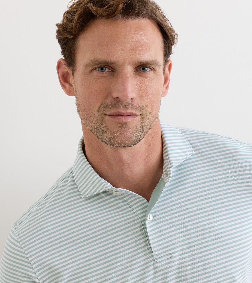 Peter Millar Verse Performance Mesh Polo: Light Willow