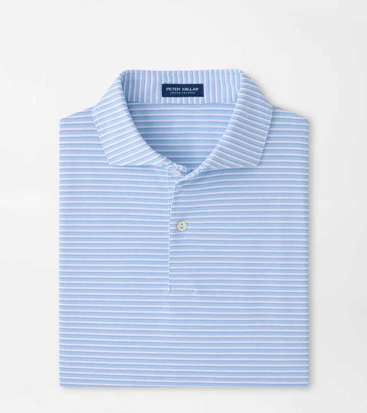 Peter Millar Tempo Performance Mesh Polo: Blue Frost