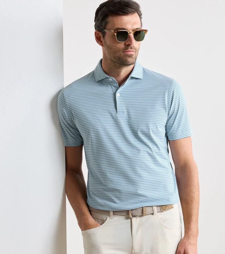 Peter Millar Tempo Performance Mesh Polo: Light Willow