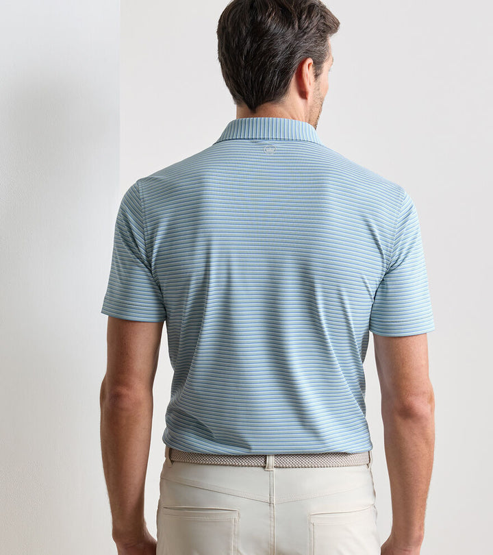 Peter Millar Tempo Performance Mesh Polo: Light Willow