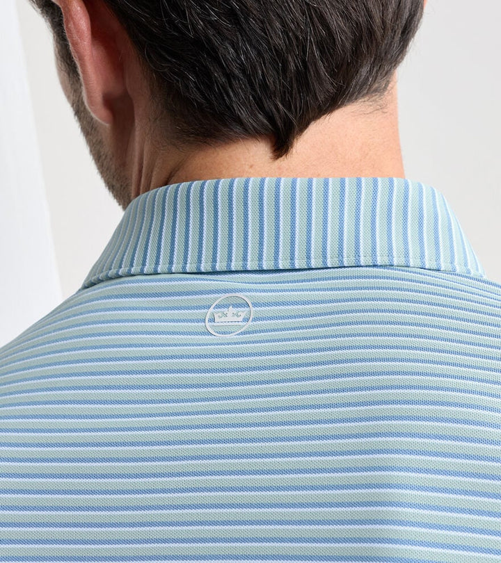Peter Millar Tempo Performance Mesh Polo: Light Willow