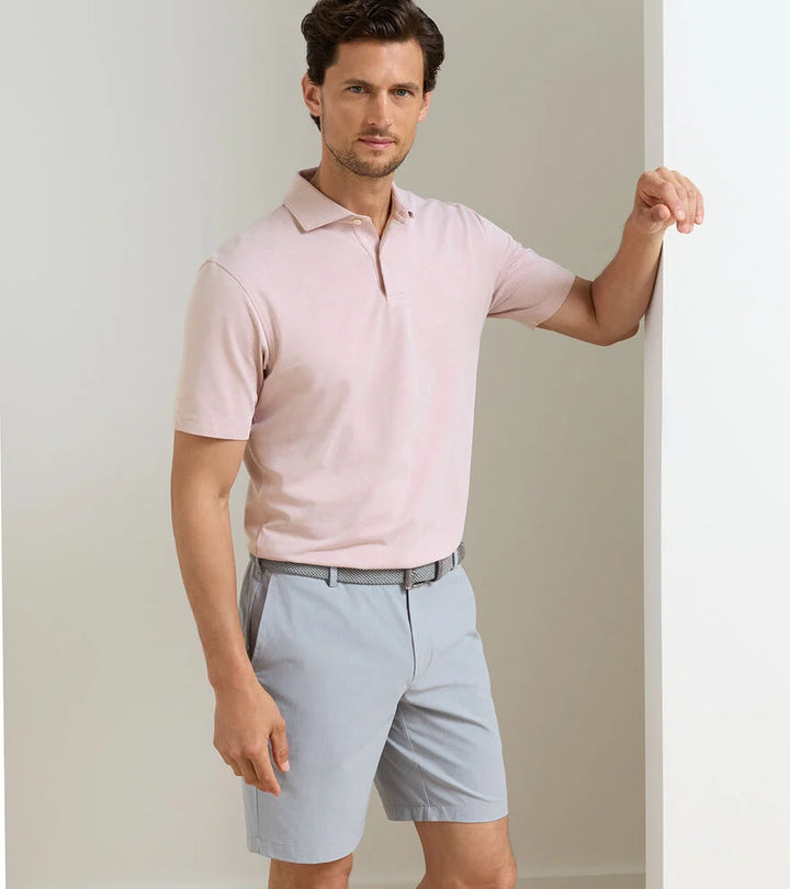 Peter Millar Albatross Cotton-Blend Piqué Polo: Faded Scarlet