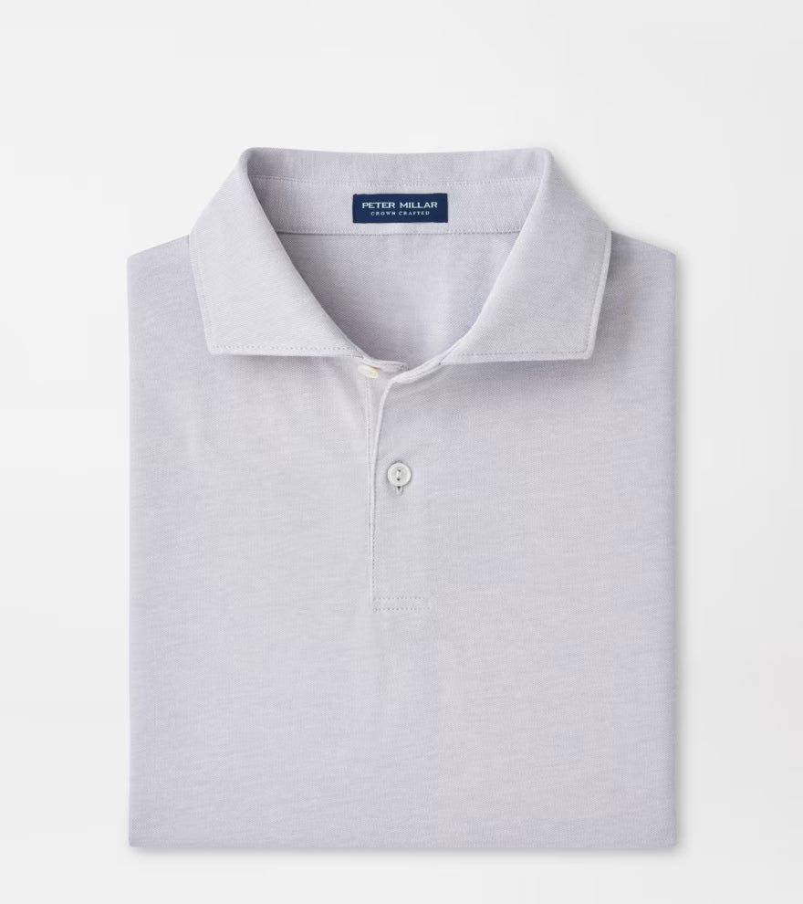 Peter Millar Crown Crafted Albatross Cotton-Blend Piqué Polo: Gale Grey