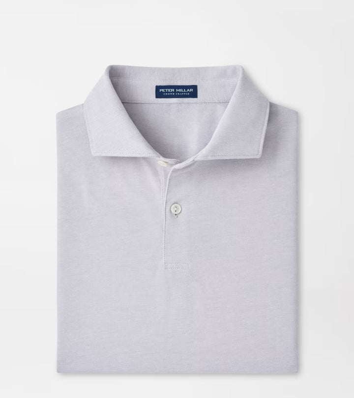 Peter Millar Crown Crafted Albatross Cotton-Blend Piqué Polo: Gale Grey