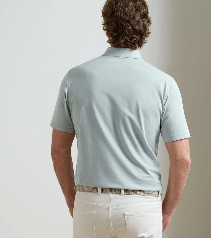 Peter Millar Albatross Cotton-Blend Piqué Polo: Light Willow