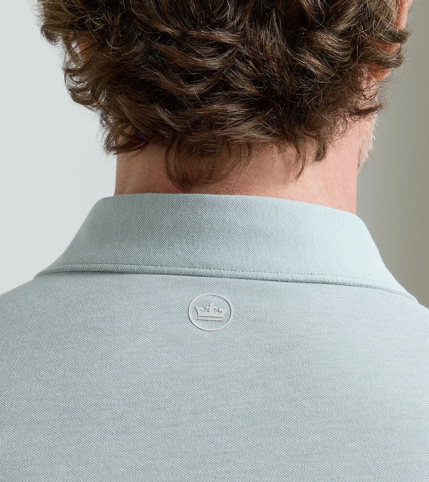 Peter Millar Albatross Cotton-Blend Piqué Polo: Light Willow