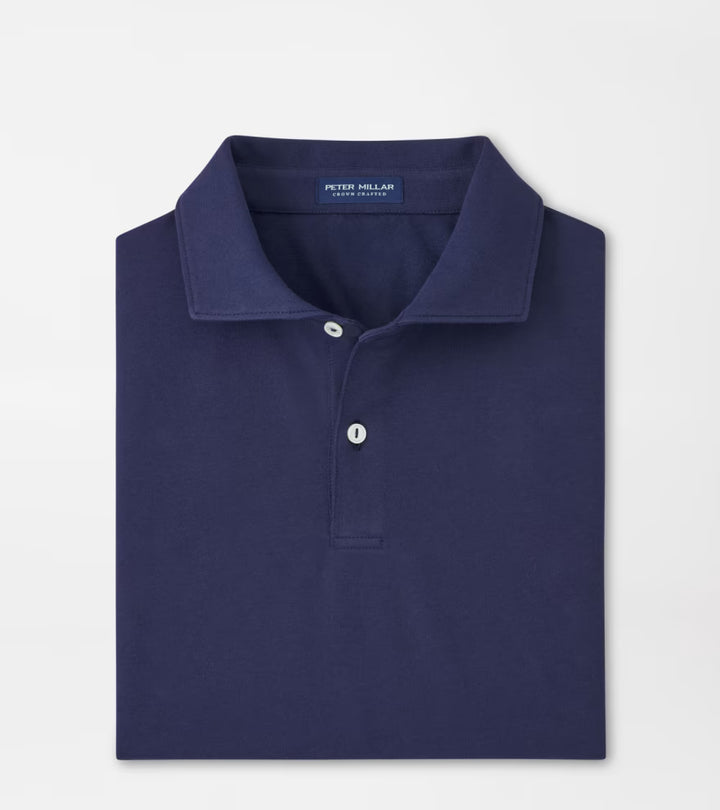 Peter Millar Crown Crafted Albatross Cotton-Blend Piqué Polo: Navy