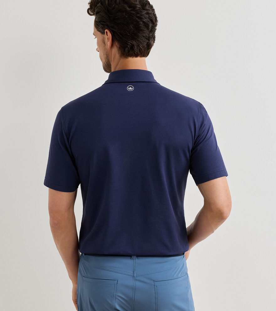 Peter Millar Albatross Cotton-Blend Piqué Polo: Navy