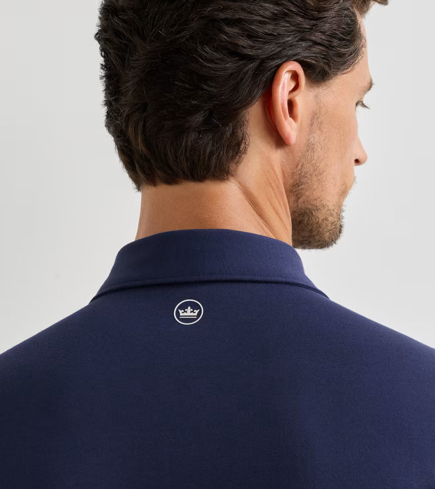 Peter Millar Crown Crafted Albatross Cotton-Blend Piqué Polo: Navy