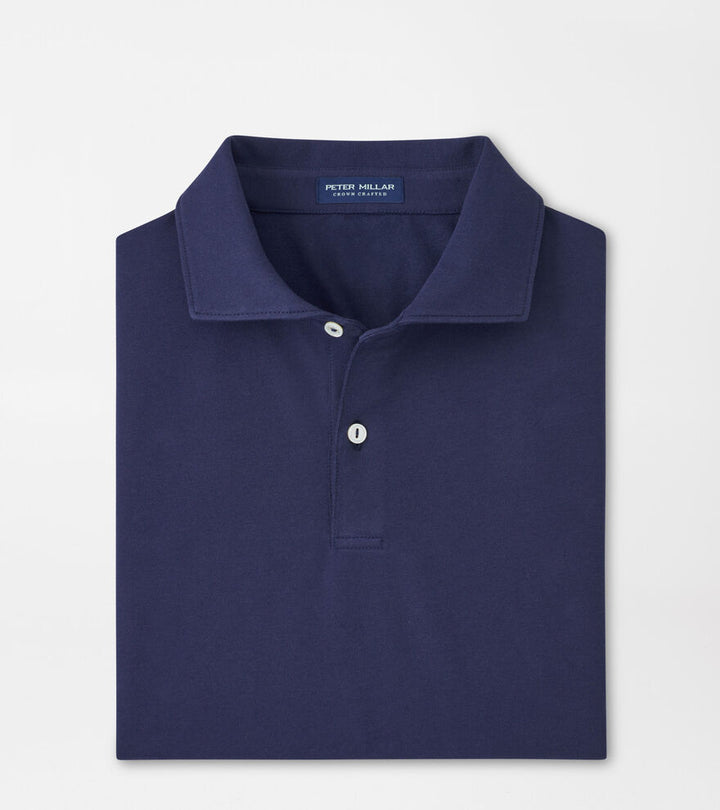 Peter Millar Albatross Cotton-Blend Piqué Polo: Navy