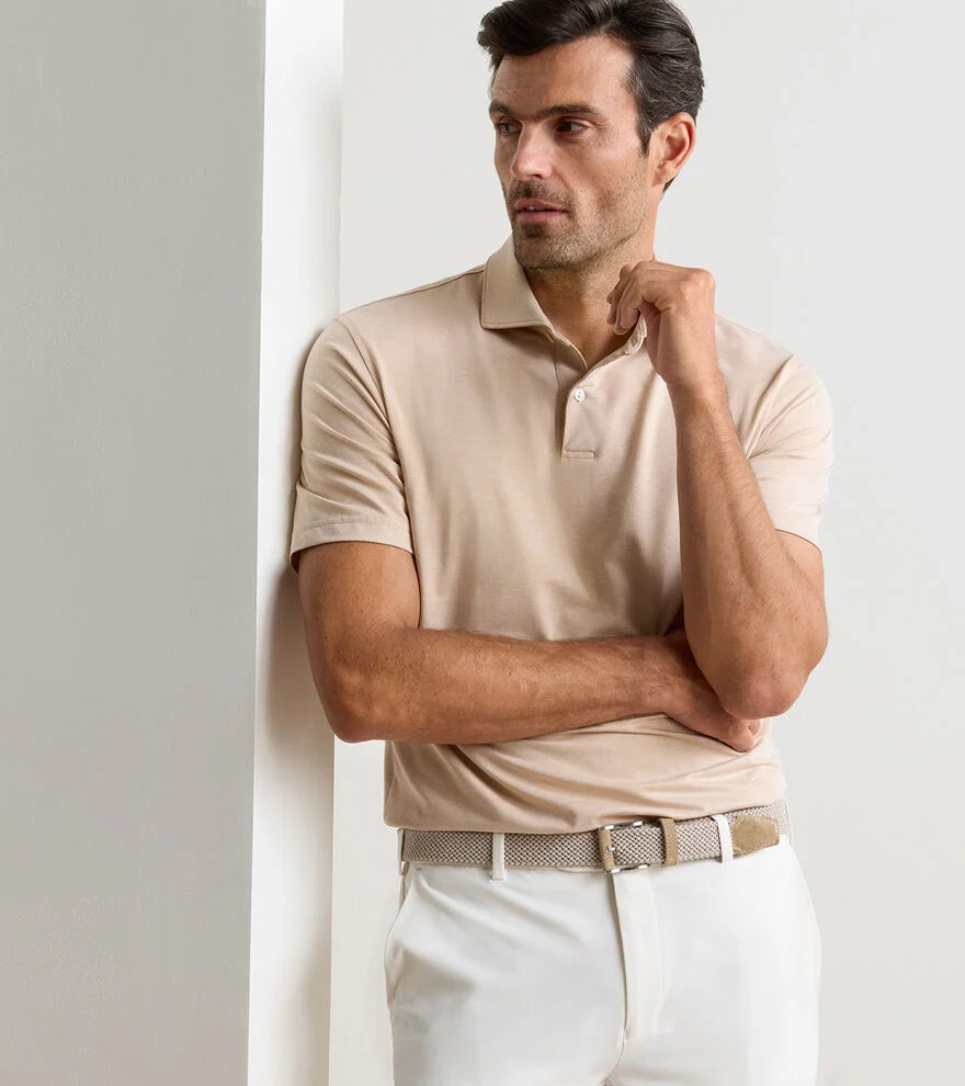 Peter Millar Albatross Cotton-Blend Piqué Polo: Summer Dunes