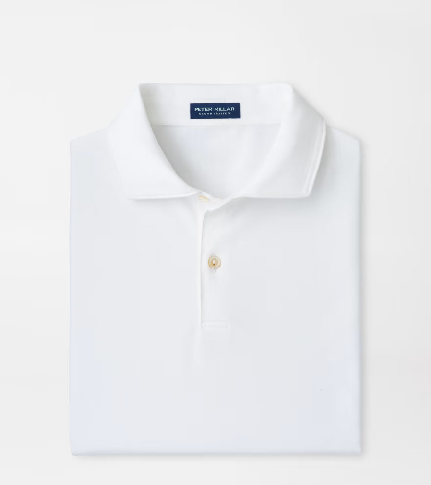 Peter Millar Crown Crafted Albatross Cotton-Blend Piqué Polo: White
