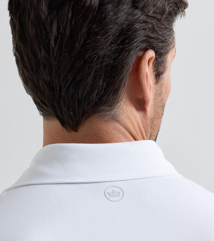 Peter Millar Albatross Cotton-Blend Piqué Polo: White