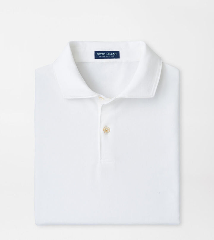 Peter Millar Albatross Cotton-Blend Piqué Polo: White