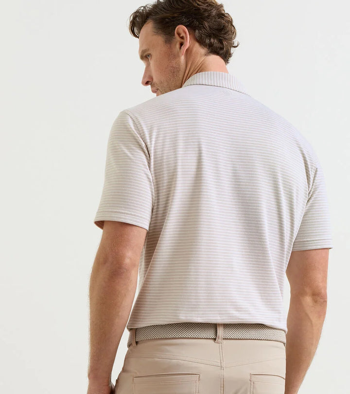Peter Millar Albatross Stripe Cotton-Blend Piqué Polo: Summer Dunes