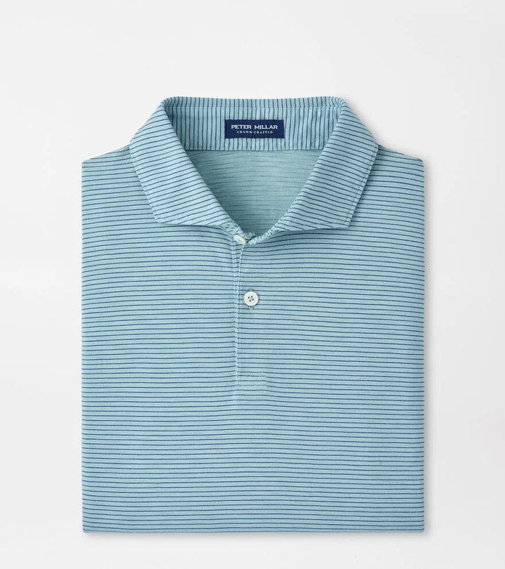 Peter Millar Journeyman Stripe Polo: Light Willow