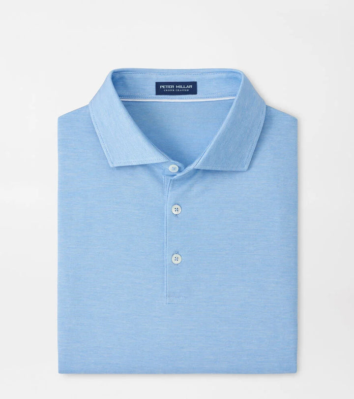 Peter Millar Excursionist Flex Polo: Blue Topaz