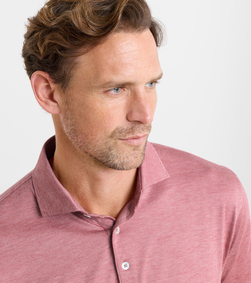 Peter Millar Excursionist Flex Polo: Faded Scarlet