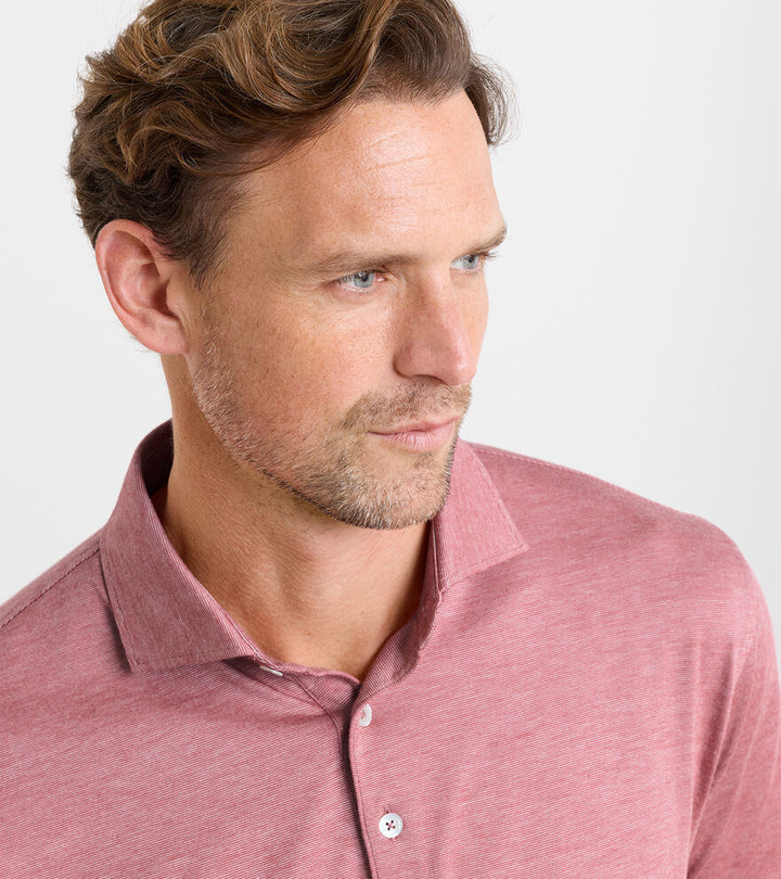 Peter Millar Excursionist Flex Polo: Faded Scarlet