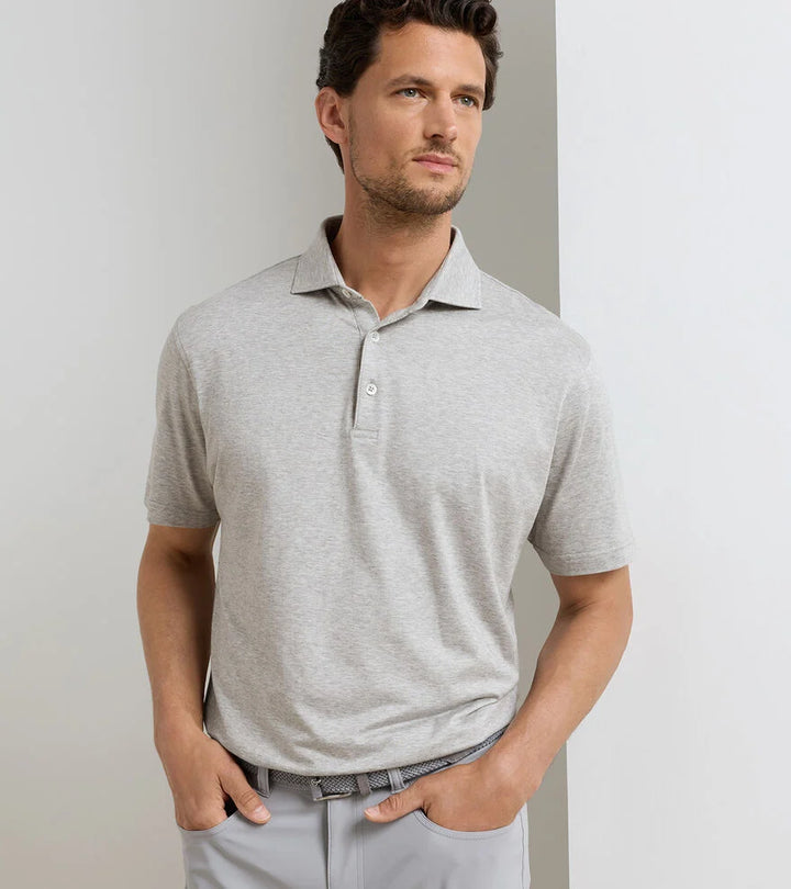 Peter Millar Excursionist Flex Polo: Gale Grey