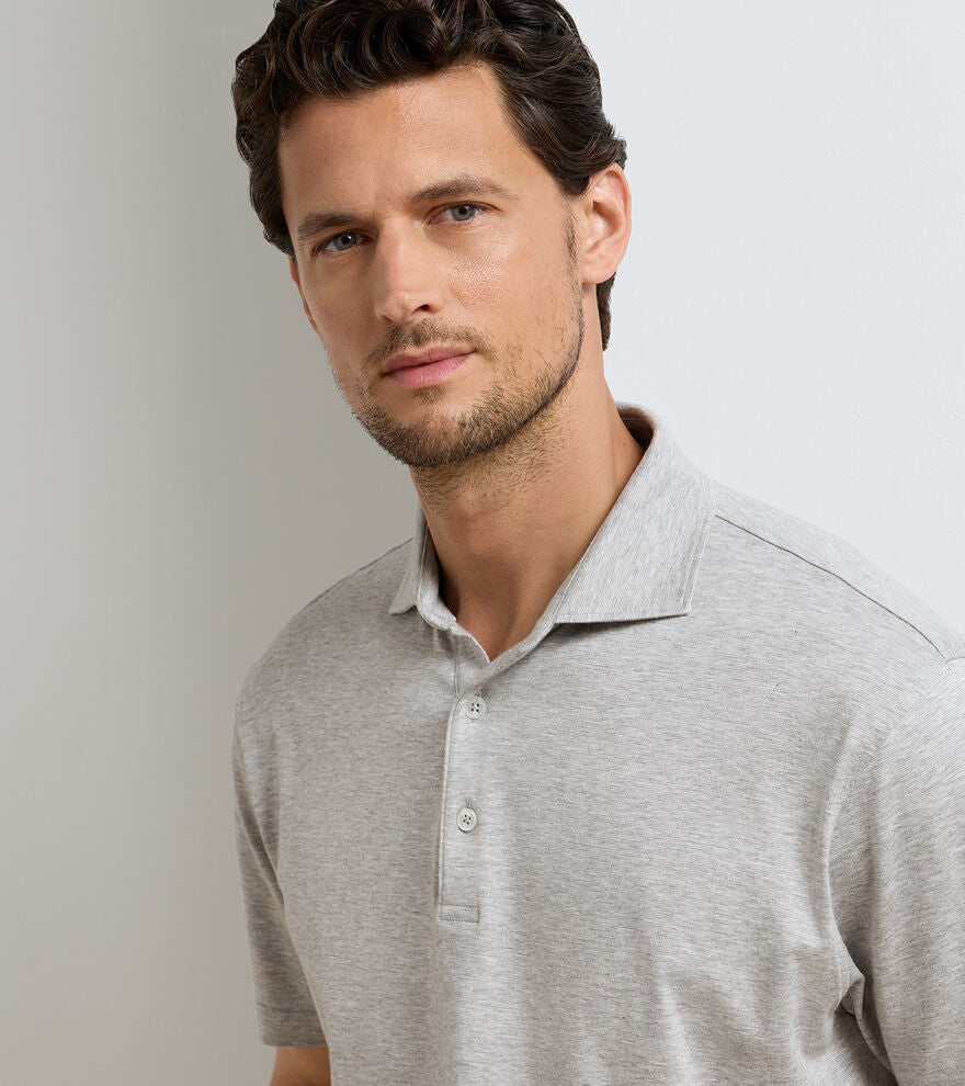 Peter Millar Excursionist Flex Polo: Gale Grey