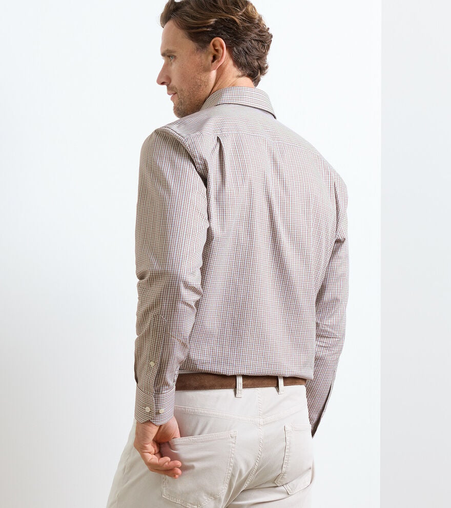 Peter Millar Marco Cotton Sport Shirt: Biscotti