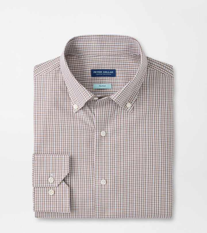 Peter Millar Marco Cotton Sport Shirt: Biscotti